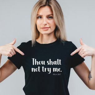 T-shirt Tu Ne M'Essaies Pas De Citer Maman Blanc Moderne