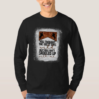 T-shirt Tu Pensais Que L'Occident Était Un Cou Vintage Sau