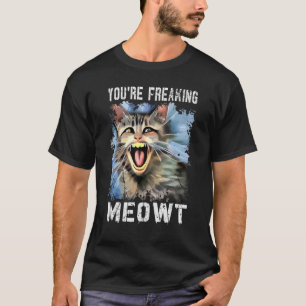 T-shirt Tu te fends de Meowt Vintage Chat Meow Mème Chat