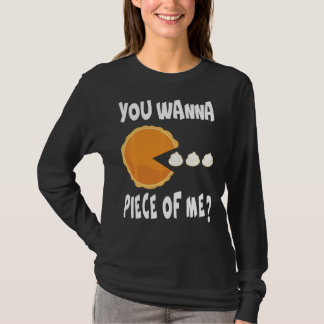 T-shirt Tu Veux Une Pièce De Moi Drôle Citrouille Pie Than