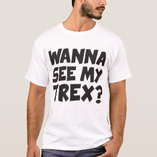 T-shirt Tu Veux Voir Mon T-Rex Tee Dinosaur Flip Funny Bir