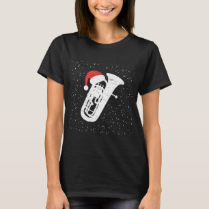 T-shirt Tuba avec Casquette Père Noël pour musiciens Seas