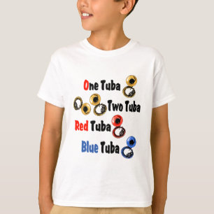 T-shirt Tuba Bleu Rouge