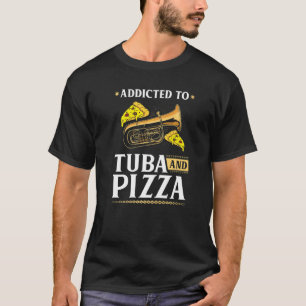 T-shirt Tuba Instrument Et Pizza Joueur De Tuba Contrebas