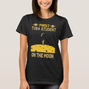 T-shirt Tuba Student Sur La Lune
