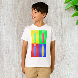 T-shirt Tubes à essai Pop Art Science Chimie Laboratoire