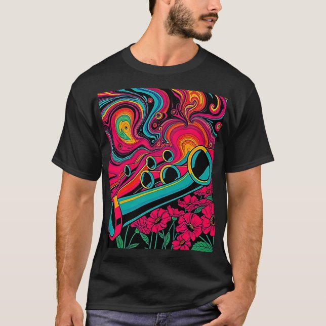 T-shirt Tubulaire Floral 1 (Devant)