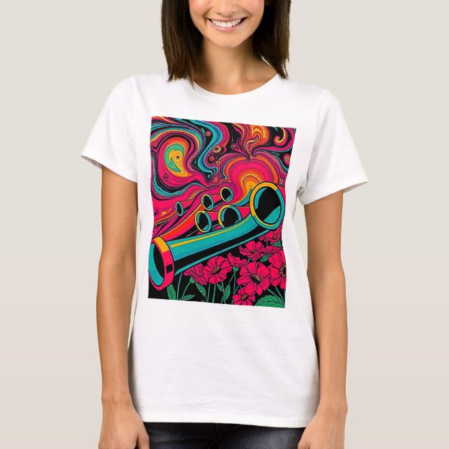 T-shirt Tubulaire Floral 1 (Devant)