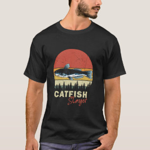 T-shirt Tueur de poisson-chat Vintage Rétro Drôle Amateur