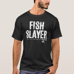 T-shirt Tueur de poissons Canne à pêche Papa Pêcheur Cool