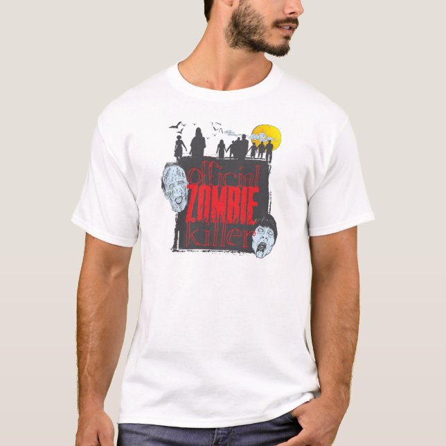 T-shirt Tueur officiel de zombi (Devant)