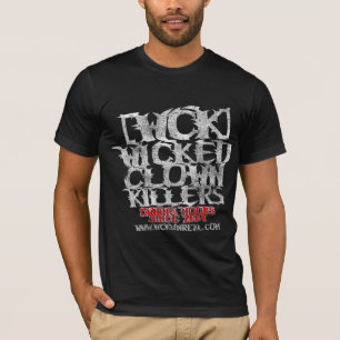 T-shirt Tueurs mauvais noirs de clown normaux