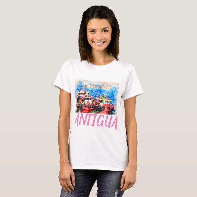 T-shirt Tugboats d'Antigua (Devant entier)
