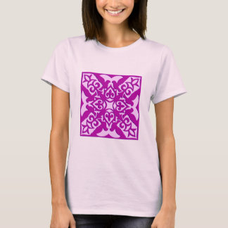 T-shirt Tuile marocaine - orchidée profonde et rose