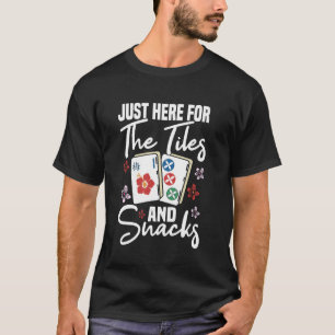 T-shirt Tuiles de Mahjong et snacks Design drôle de joueur