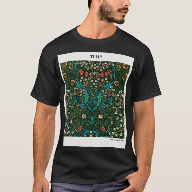T-shirt Tulip de William Morris, Abstrait ar moderne vinta (Devant)