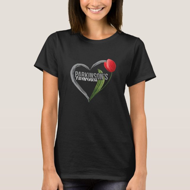 T-shirt Tulip Parkinson de la sensibilisation Coeur Tulip  (Devant)