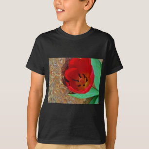 T-shirt Tulipe jaune printemps et rouge
