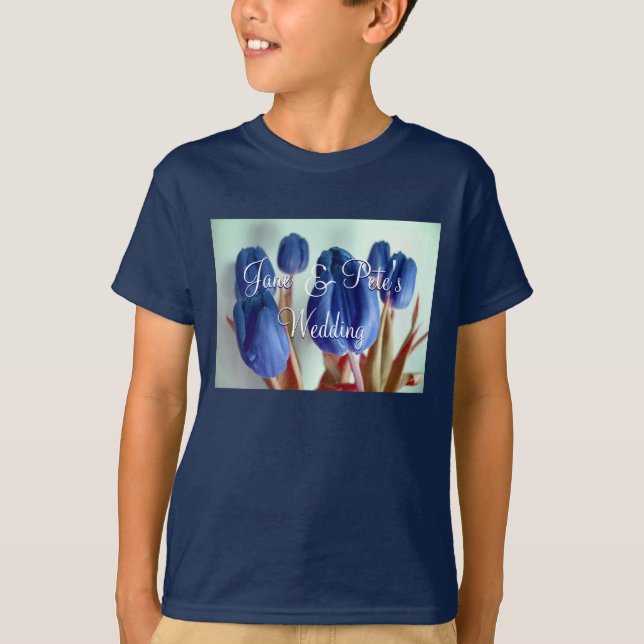 T-shirt Tulipes bleues (Devant)