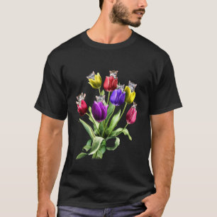 T-shirt Tulipes chat