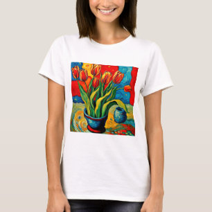 T-shirt Tulipes dans le vase