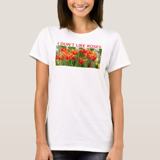 T-shirt Tulipes orange à fleurs de lis enflammées
