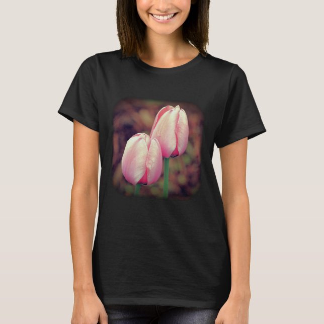 T-shirt Tulipes roses Raindrops Nature Florale (Devant)