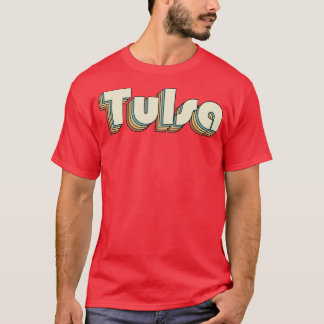 T-shirt Tulsa Retro Rainbow Typographie Style les années 7