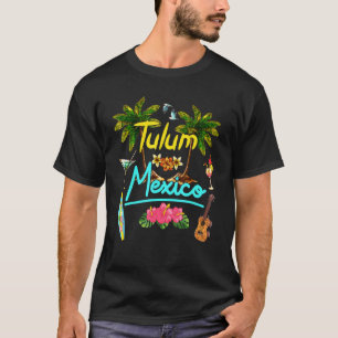 T-shirt Tulum Mexico Beach Summer Palm Surf Sun Set Palm T