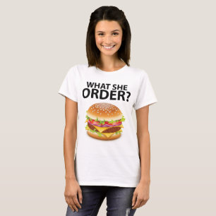 T-shirt Tumblr Ce qu'elle commande Burger