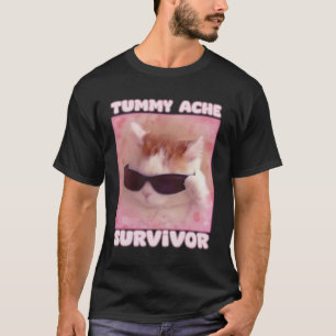 T-shirt Tummy Ache Survivant Chat drôle