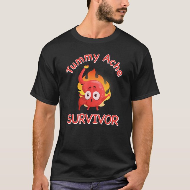 T-shirt Tummy Ache Survivor Funny (Devant)