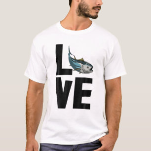 T-shirt Tuna Love Tes Femmes Poisson Hors-Mer Tee - shirts