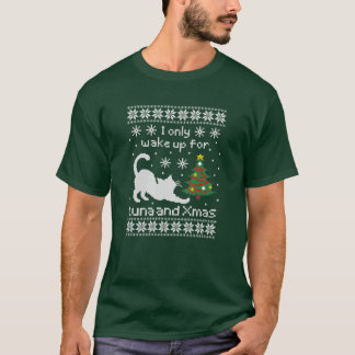 T-shirt Tuna & Xmas – Pixel Cat Ugly Christmas 