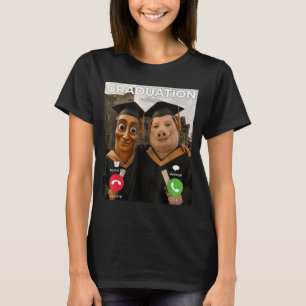 T-shirt Tung Sahur Pig Man Mème Diplômé Drôle