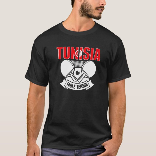 T-shirt Tunisia Ping Pong  Tunisian Table Tennis Team Supp (Devant)