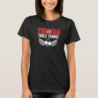 T-shirt Tunisia Table Tennis  Support Tunisian Ping Pong T