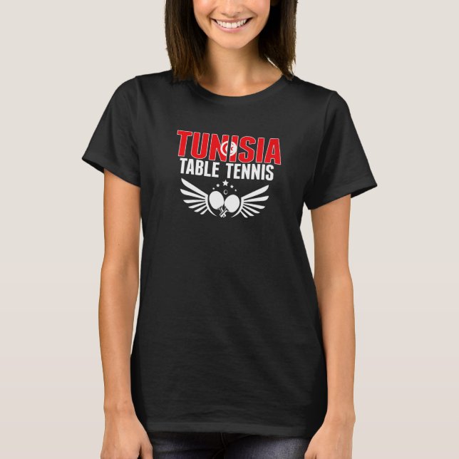 T-shirt Tunisia Table Tennis  Support Tunisian Ping Pong T (Devant)