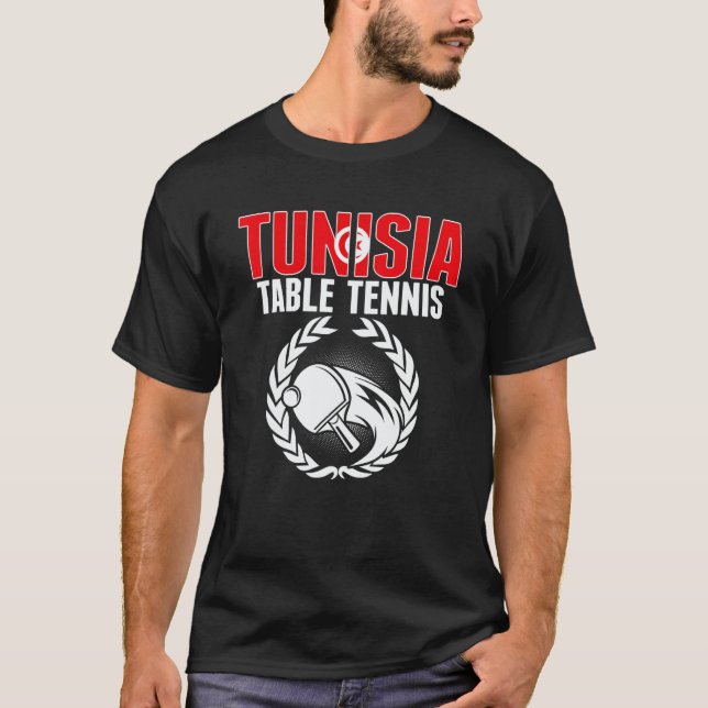 T-shirt Tunisia Table Tennis   Tunisian Ping Pong Team Sup (Devant)