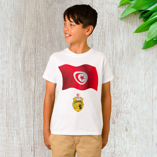 T-shirt Tunisie Drapeau et armoiries patriotique tunisienn
