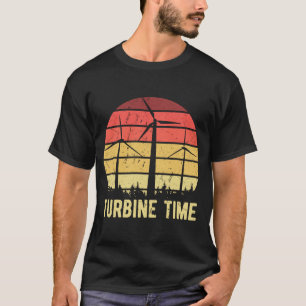 T-shirt Turbine rétro vintage Temps Vent Turbine énergie G