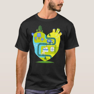 T-shirt Turbine Solaire Vert Écologie de l'énergie durable