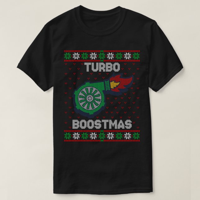 T-shirt Turbo boostmas Joyeux Turbo Noël (Design devant)