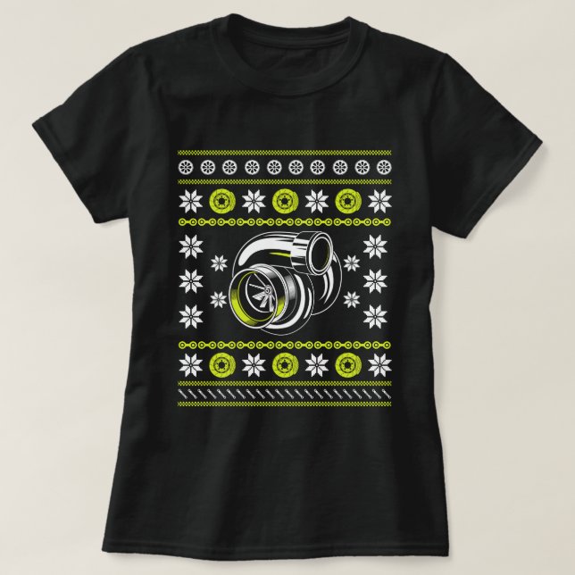 T-shirt Turbo Car Mécanique Correspondant Vilain Course de (Design devant)