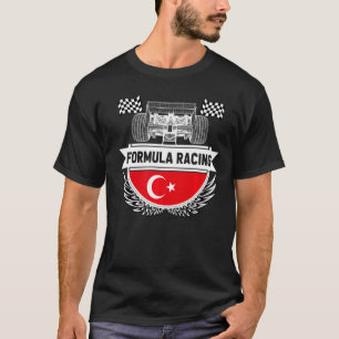 T-shirt Turc Auto Race Turquie Drapeau Formule Course voit