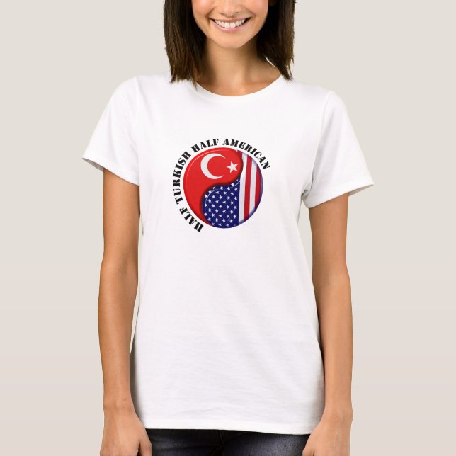 T-shirt turc de Bayan d'Américain (Devant)