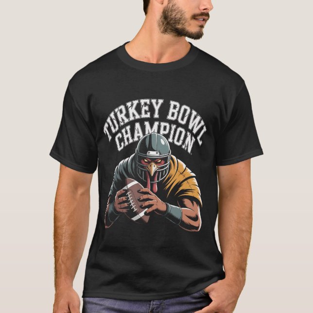 T-shirt Turkey Bowl Champion Funny Thanksgiving Football S (Devant)