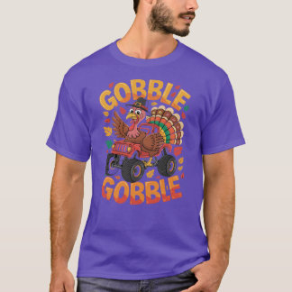 T-shirt Turkey Day Thanksgiving Fall Boys Kids Turkey Todd