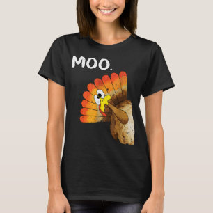 T-shirt turkey moo action de grâce drôle