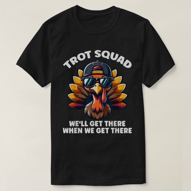 T-shirt Turkey Trot Squad Funny Running Design (Design devant)